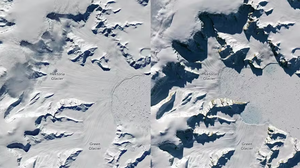 Imagens do Observatório da Terra da NASA por Lauren Dauphin, usando dados do Landsat do Serviço Geológico dos Estados Unidos