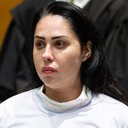 Monique Medeiros durante sessão no Tribunal do Júri, em 23 de março. Acusada pela morte do filho Henry Borel, ela nega participação no crime - Divulgação / TJRJ