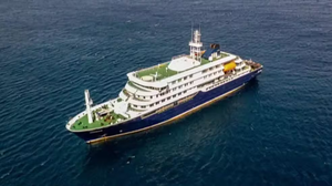 O navio MV Hondius navegava da Argentina para Cabo Verde. - Foto: BBC