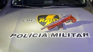 Arma utilizada no roubo foi apreendida pela Polícia Militar - Ascom PMAL