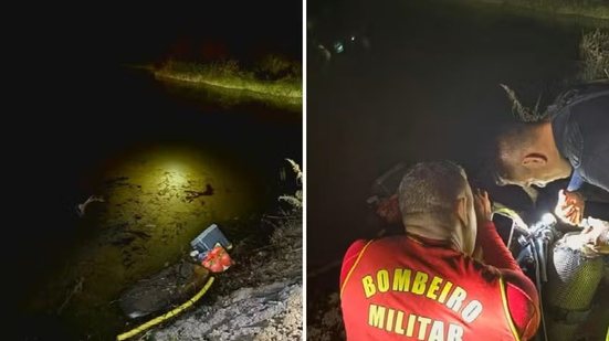 Seis pessoas morrem após carro cair no Lago Corumbá IV, em Goiás - Reprodução / TV Anhanguera