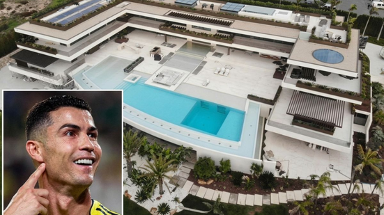 Avaliada em cerca de 60 milhões de euros (mais de R$ 385 milhões), a nova mansão de Cristiano Ronaldo está em fase final de construção - Foto: UOL/Reprodução