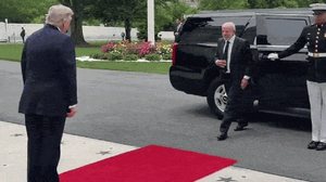 Lula chega à Casa Branca pra encontro com Trump - Reprodução / TV Globo