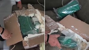 Maconha encontrada em pacote de encomenda que chegou ao endereço, em Marechal Deodoro - Reprodução / PC-AL