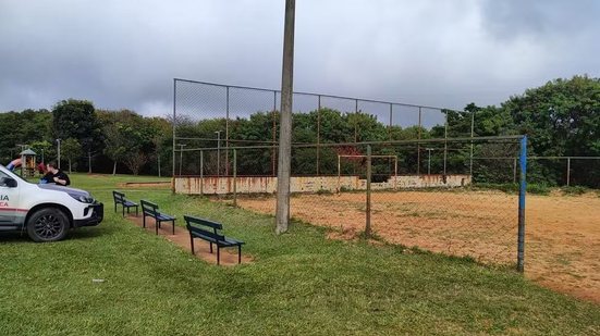 Área de lazer do bairro Cecap, em Piracicaba, onde corpo da vítima foi encontrado - Polícia Civil