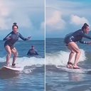 Imagem "Dia de surf, bebê!": Christiane Torloni aprende a surfar aos 69 anos