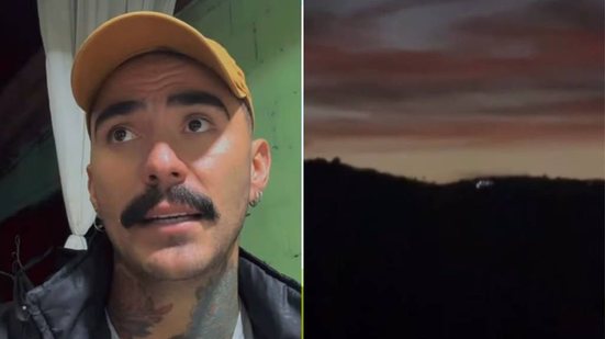 Mayk Leão afirma ter visto um objeto com luzes coloridas no alto de um morro - @maykleao no Instagram