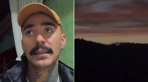 Mayk Leão afirma ter visto um objeto com luzes coloridas no alto de um morro - @maykleao no Instagram