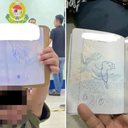 Criança desenha em passaporte da mãe - Reprodução / Redes sociais