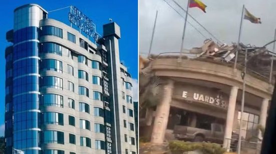 Hotel Eduard's desabou após terremotos na Venezuela - Reprodução / Redes sociais