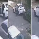 Imagens mostram homem levando mulher desacordada para dentro de carro após espancá-la - Reprodução / TV Globo