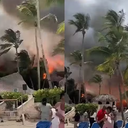 Imagem Mega incêndio em resort na República Dominicana deixa uma pessoa morta e força evacuação de 1.700 pessoas