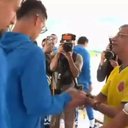 James Rodríguez se envolve em polêmica após supostamente negar foto à filha do presidente da Colômbia - Reprodução / X