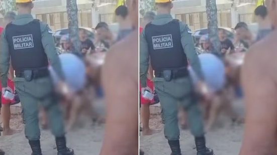 Jovem é mordida por tubarão na praia de Boa Viagem, no Recife - Reprodução / WhatsApp