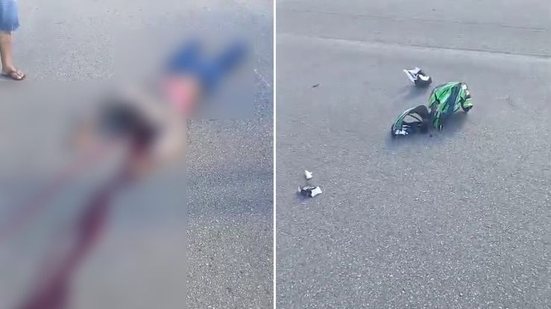 Motociclista morre em acidente na BR-101, em Messias; capacete ficou destruído - Reprodução / Redes sociais