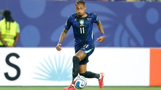 Raphinha sentiu dores na região durante a vitória por 3 a 0 do Brasil sobre o HaitiRafael Ribeiro / CBF