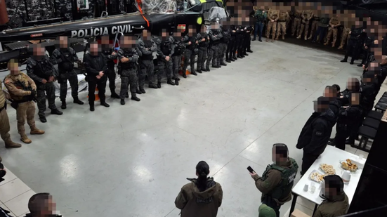 São cumpridos 151 mandados de prisão temporária e 169 mandados de busca e apreensão contra suspeitos de integrarem a facção criminosa - Foto: Divulgação/MPSC
