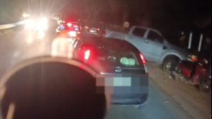 O condutor foi localizado e detido por outra equipe policial no bairro Clima Bom - Foto: Reprodução