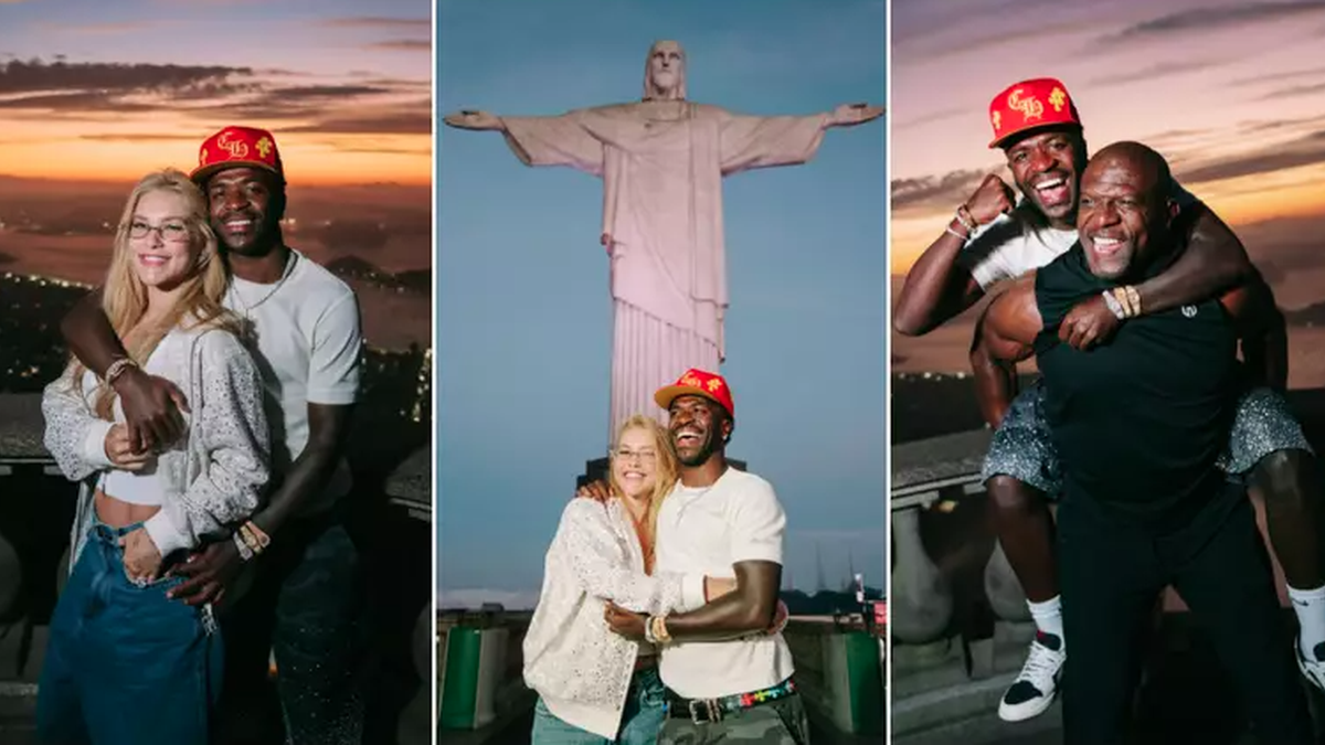Vini Jr. e Virginia visitam o Cristo Redentor com Terry Crews, de \u0027As Branquelas\u0027