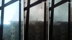 Passagem de um tornado na cidade de Huanggang, na China - Reprodução / Redes sociais