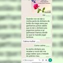 Conversa de aplicativo de mensagens usada com prova de processo de divisão de prêmio da Mega-Sena em Blumenau, SC - Reprodução