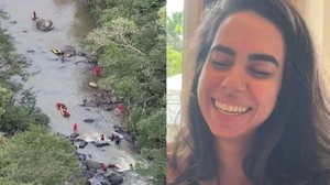 Corpo de Ana Paula estava a 123 metros de distância de queda da cachoeira - Corpo de Bombeiros | Redes sociais