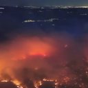Homem é preso por iniciar 'pior incêndio da história' na região de Madri - Reprodução / Bomberos CM / Band