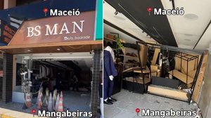 Imagens mostram o cenário de destruição na loja, que fica localizada em uma galeria na Mangabeiras - Reprodução / Instagram