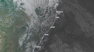 Imagem de satélite disponibilizada neste sábado, 18, pela Semarh - Reprodução / Semarh