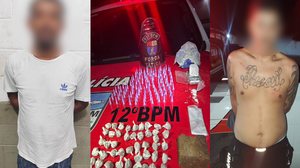 Imagem Traficantes apontados como integrantes da Comando Vermelho são capturados com drogas em escadaria, em Maceió