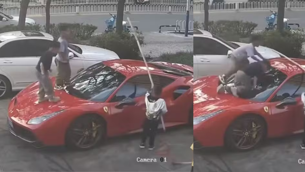 Crianças danificam Ferrari de R$ 2,7 milhões durante brincadeira em estacionamento
