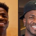 Vinicius Junior faz intervenção estética no rosto; veja antes (à esquerda) e depois - Reprodução / Redes sociais