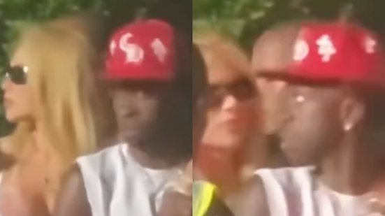 Flagrados juntos, Virginia e Vini Jr. enfrentam granizo em show de Bad Bunny