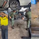 Cobra é encontrada dentro do motor de carro durante reparo em oficina de Maceió - Foto: Reprodução