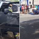 Acidente entre caminhão, carro e motocicleta deixa feridos no Santos Dumont - Reprodução / Redes sociais