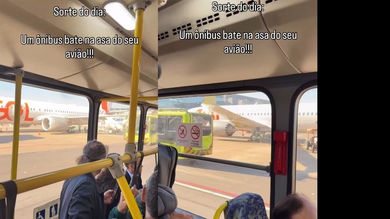 Vídeo: ônibus bate na asa de avião durante embarque no Aeroporto de Guarulhos