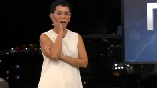 Apresentadora da Globo chora ao vivo com homenagem de menino ao pai que morreu - Reprodução / TV Globo