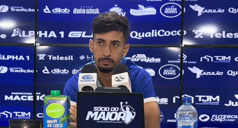Caio Hila comenta apagão em campo pelo CSA contra Uberlândia: 'Pancada forte'