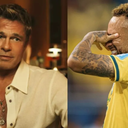 Brad Pitt afirmou que deveria ensinar atuação a Neymar - Foto: Reprodução/Warner Bros. Pictures/Instagram/Neymar Jr.