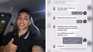 Carlos Coutinho e a conversa com a passageira - Arquivo pessoal / Carlos Coutinho