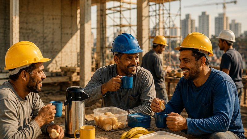 Aprovado projeto que prevê café da manhã e almoço para trabalhadores da construção civil