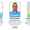 Da esquerda para a direita, Bruno Souto, Dom Valdiley e Dr. Marcos Paulo, candidatos nas eleições de 2026 que têm mandados de prisão em aberto - Reprodução/DivulgaCandContas/TSE