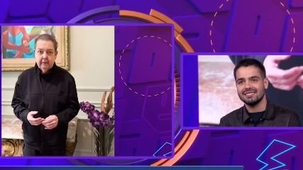 Faustão homenageia filho no SBT em rara aparição na TVReprodução / SBT
