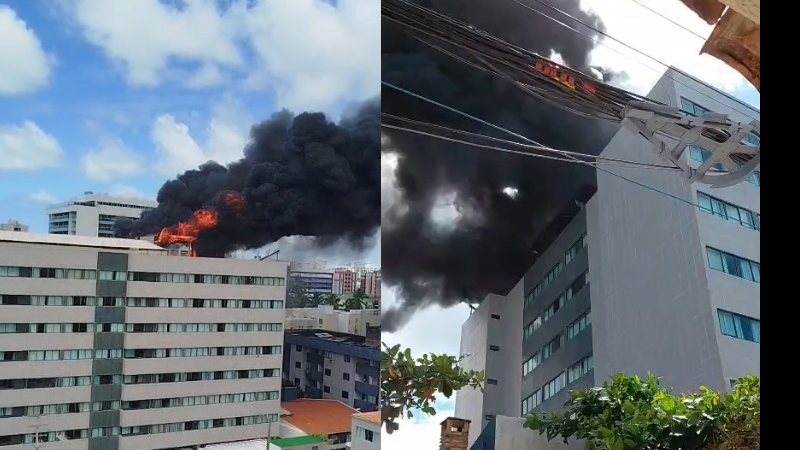 Maquinário em cobertura e evacuação de hóspedes: o que se sabe sobre incêndio em hotel na orla de Maceió
