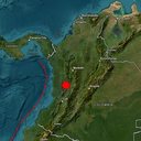 Mapa mostra terremoto de magnitude 7,4 que atingiu o oeste da Colômbia em 10 de agosto de 2026 - Reprodução / USGS