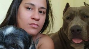 O criminoso matou um cachorro de Angelita Manoela Rodrigues, 40, antes de atacá-la - Reprodução / TV Globo