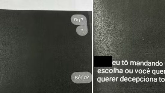 Polícia divulgou prints de mensagens enviadas pelo professor à aluna - Polícia Civil