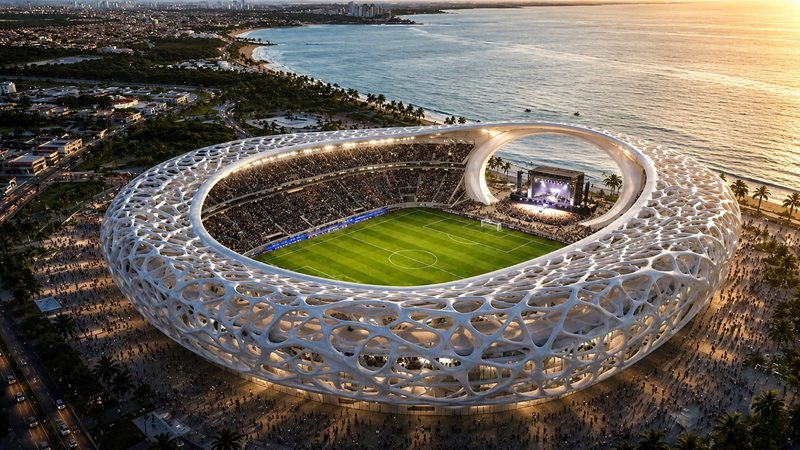 Prefeito Rodrigo Cunha anuncia construção de arena de futebol e complexo para eventos culturais; veja imagens