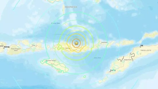 Terremoto de magnitude 7,7 atinge a costa da Indonésia - Reprodução / Serviço Geológico dos Estados Unidos