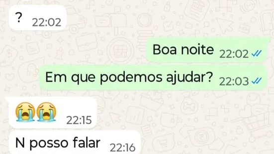 Menino de dez anos pediu ajuda por WhatsApp para a Patrulha Maria da Penha - Foto: Reprodução